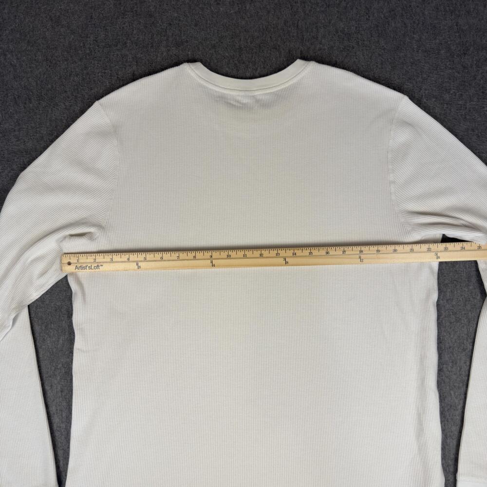 Vuori Shirt Mens XL White Long Sleeve Waffle Thermal Crewneck Base Layer V176 - Picture 7 of 10